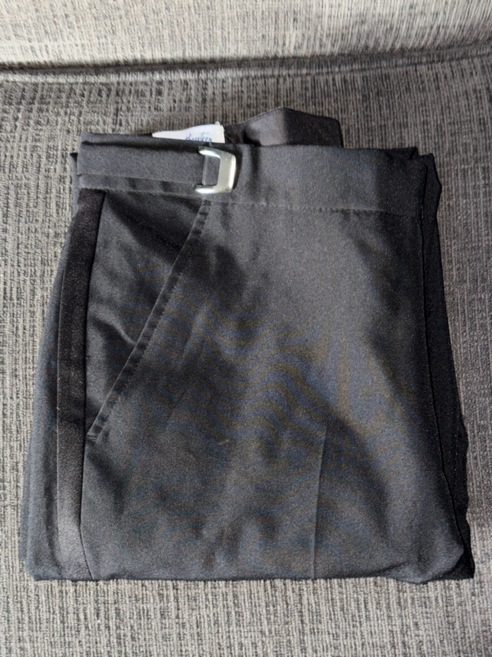 Tailored Black Men's Dress Pants with adjustable waist